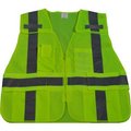 Petra Roc Inc Petra Roc Expandable 5-Point Breakaway Safety Vest, ANSI Class 2, Polyester Mesh, Lime, S-XL LVM2-LPSV-REG